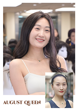 女士假发真实对比